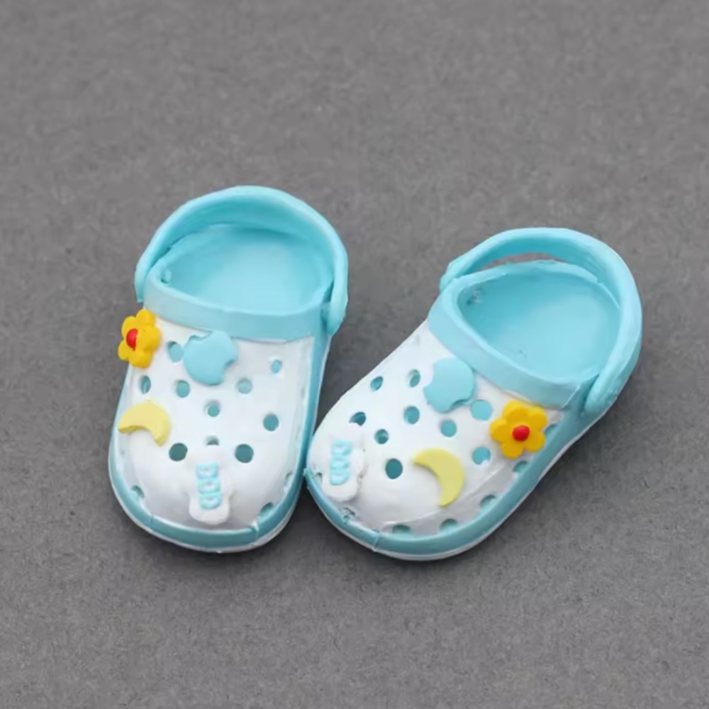 Labubu Croc Type Shoes - Blue with Removable Charms